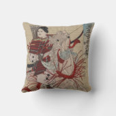 ヴィンテージの日本のな女性の戦士のHangakujoの枕 クッション (裏面)