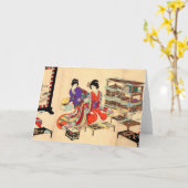 ヴィンテージの日本のな挨拶状 カード (黄色い花)