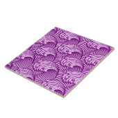 ヴィンテージの日本のな波、たそがれの紫色および薄紫 タイル (側面)