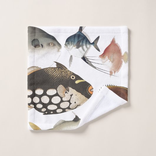 ヴィンテージの日本のな海の魚の芸術のBathタオルセット バスタオルセット (ウォッシュタオル)