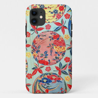 ヴィンテージの日本のな着物の織物(Bingata) iPhone 11 ケース
