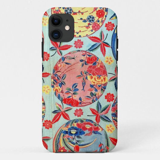 ヴィンテージの日本のな着物の織物(Bingata) Case-Mate iPhoneケース (裏面)