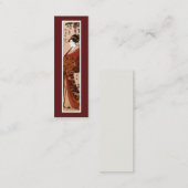 ヴィンテージの日本のな絵画の名刺 スキニー名刺 (正面/裏面)