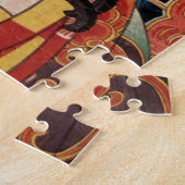 ヴィンテージの日本のな絵画- Kabuki俳優 ジグソーパズル (側面)