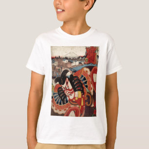 ヴィンテージの日本のな絵画- Kabuki俳優 Tシャツ
