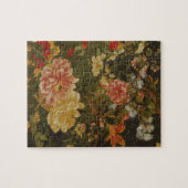 ヴィンテージの日本のな花および昆虫 ジグソーパズル (横)