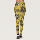 ヴィンテージの日本のな芸者および鬼のレギンス レギンス (裏面)