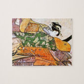 ヴィンテージの日本のな芸者のアートワーク ジグソーパズル (横)