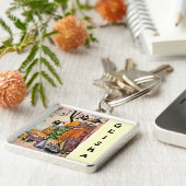 ヴィンテージの日本のな芸者の芸術のカスタマイズ可能な文字 キーホルダー (側面)