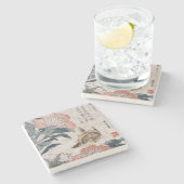 ヴィンテージの日本のな芸術の石のコースター ストーンコースター (横)