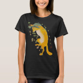 ヴィンテージの日本のな踊りのキツネの芸術 Tシャツ (正面)