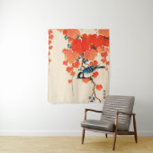 ヴィンテージの日本のな鳥および秋のデマ タペストリー (インサイチュ)