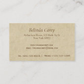 ヴィンテージの日本のな鳥および花の芸術 名刺 (裏面)