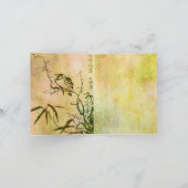 ヴィンテージの日本のな鳥はすぐによく得ます カード (内部)