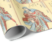 ヴィンテージの日本の武士のスケッチの入れ墨のHokusaiの芸術 ラッピングペーパー (ロールコーナー)
