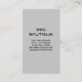 ヴィンテージの日本の芸者の禅のブティックの名刺 名刺 (裏面)