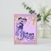 ヴィンテージの日本人のファッション ポストカード (スタンド正面)