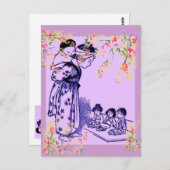 ヴィンテージの日本人のファッション ポストカード (正面/裏面)