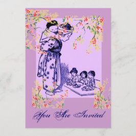 ヴィンテージの日本人のファッション 招待状