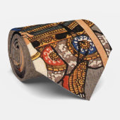 ヴィンテージの日本人のプリント ネクタイ (ロール)