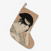 ヴィンテージの日本人のUkiyo-eの女性のポートレートI スモールクリスマスストッキング (正面 (吊り時))