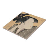 ヴィンテージの日本人のUkiyo-eの女性のポートレートIV タイル (側面)