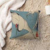 ヴィンテージの日本人のWoodblockの印書イメージの枕 クッション (ブランケット)