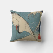 ヴィンテージの日本人のWoodblockの印書イメージの枕 クッション (裏面)