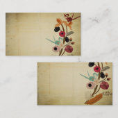ヴィンテージの日本語によっては名刺が開花します 名刺 (正面/裏面)