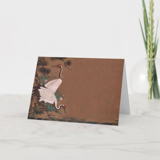 ヴィンテージの日本語は結婚式招待状を伸ばします 招待状 (正面)