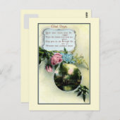 ヴィンテージの日詩、誕生日 ポストカード (正面/裏面)