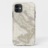ヴィンテージの旧世界のイタリアの地図のイタリア人のグルメ Case-Mate iPhoneケース (裏面)