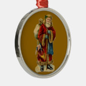 ヴィンテージの旧世界のサンタクロースのクリスマスのオーナメント メタルオーナメント (右)
