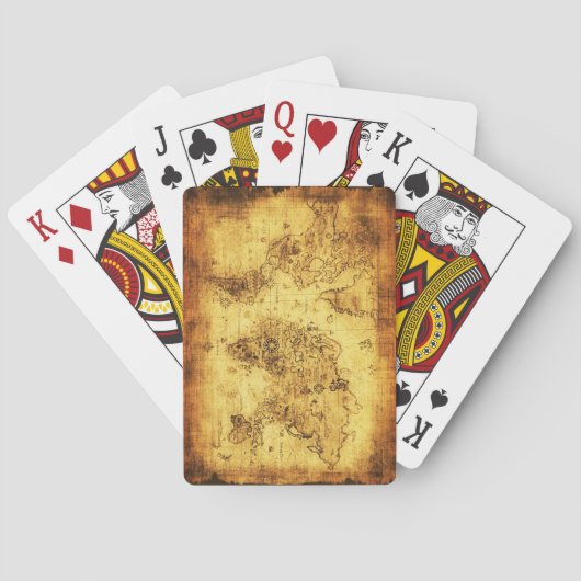 ヴィンテージの旧世界の地図デザイナーセット トランプ (裏面)