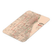 ヴィンテージの旧地図 – 1893 マグネット (左側)