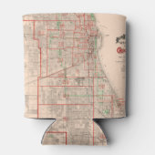 ヴィンテージの旧地図 – 1893 缶クーラー (裏面)