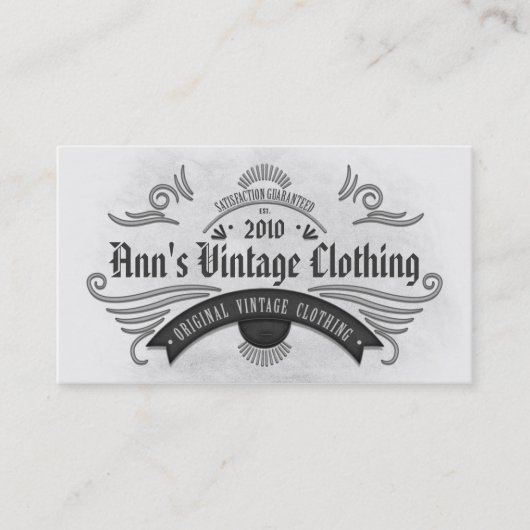 ヴィンテージの旧式でグランジな旧世界のデザイン 名刺 (正面)