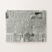 ヴィンテージの旧式で古い新聞16 ジグソーパズル (横)