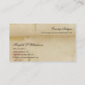 ヴィンテージの旧式で柔らかい花の郵便はがき 名刺 (裏面)