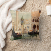 ヴィンテージの旧式なイタリアベニスのゴンドラの神社 クッション (ブランケット)