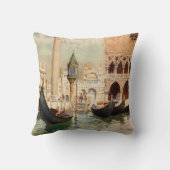 ヴィンテージの旧式なイタリアベニスのゴンドラの神社 クッション (裏面)