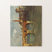 ヴィンテージの旧式なイタリアベロナローマ橋 ジグソーパズル (縦)