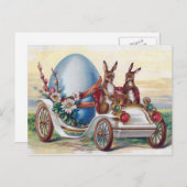 ヴィンテージの旧式なイースターカード シーズンポストカード (正面/裏面)