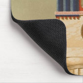 ヴィンテージの旧式なギリシャの古代Doric寺院 マウスパッド (コーナー)