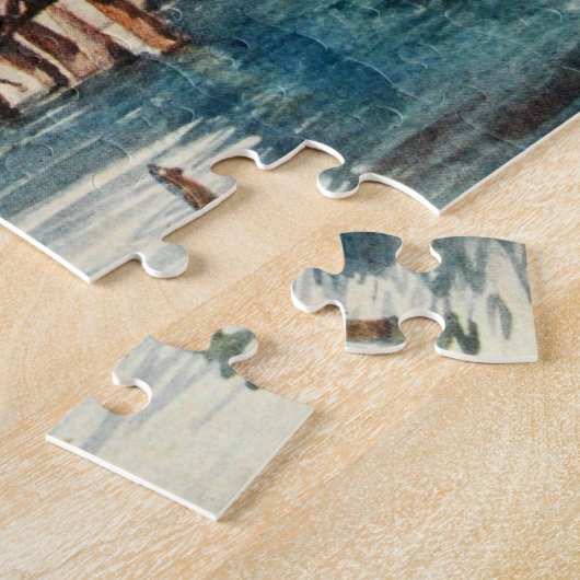 ヴィンテージの旧式なスイス連邦共和国ルツェルンのチャペル橋 ジグソーパズル (側面)