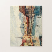 ヴィンテージの旧式なスイス連邦共和国ルツェルンのチャペル橋 ジグソーパズル (縦)