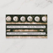ヴィンテージの旧式なタイプライターの名刺のテンプレート 名刺 (裏面)