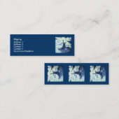 ヴィンテージの旧式なデルフトの青いタイル-風車 スキニー名刺 (正面/裏面)