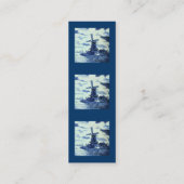 ヴィンテージの旧式なデルフトの青いタイル-風車 スキニー名刺 (裏面)