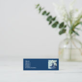 ヴィンテージの旧式なデルフトの青いタイル-風車 スキニー名刺 (スタンド正面)